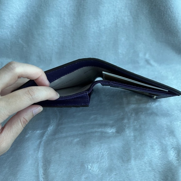 Michael Kors Mercer Leather Card Case - Iris (Purple) - Picture 7 of 10